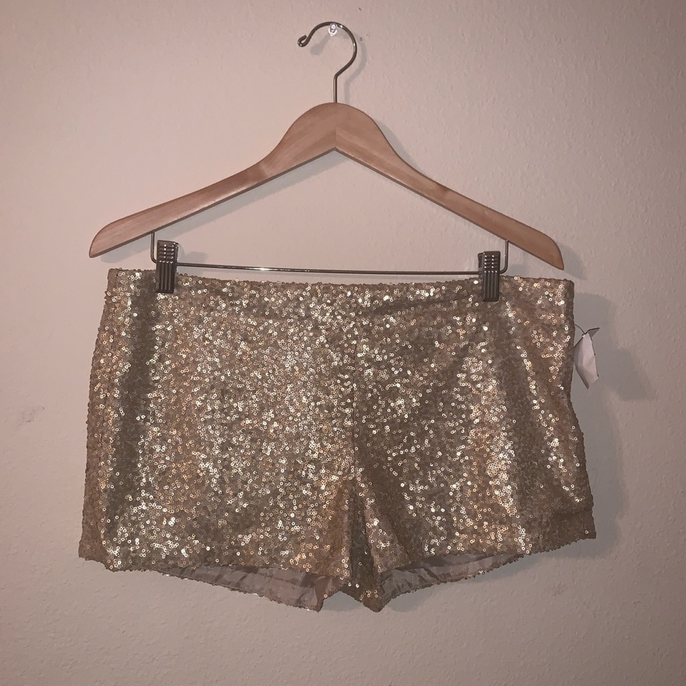 Gold Sequin Shorts